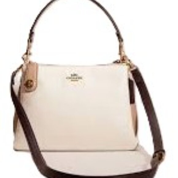 Coach Double Zip Shoulder Bag In Colorblock - C0698 Excellent Condition - Picture 2 of 10